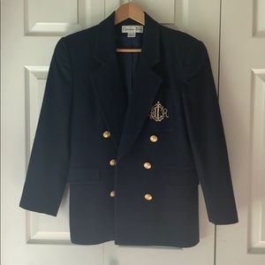 Vintage Christian Dior navy blazer